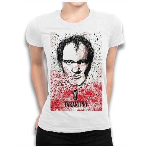 Футболка Design Heroes Quentin Tarantino - Квентин Тарантино Женская Белая M