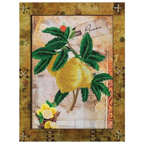 фото Набор для вышивания мулине нова слобода "фрукты. лимон", 16,5х21,5 см, арт. ор5515 nova sloboda