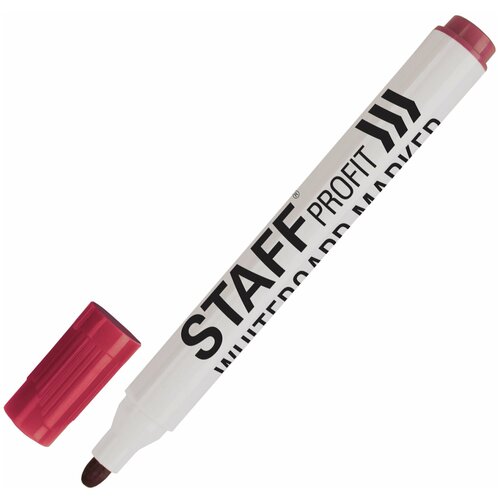 Маркер для доски STAFF, красный, круглый наконечник, 2,5 мм, 151646