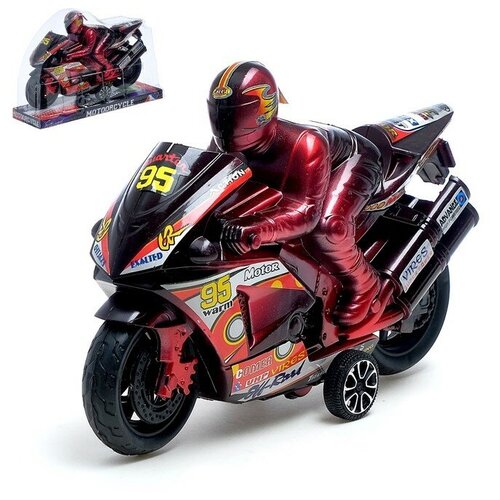 Мотоцикл инерционный «Спортбайк», с гонщиком, цвет микс