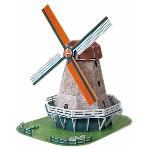 фото 3d пазл макет голландская мельница 45 деталей diy