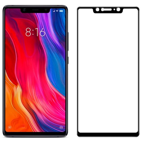 фото Защитное стекло для телефона xiaomi mi 8 se / полноэкранное стекло для смартфона сяоми ми 8 эс е с олеофобным покрытием и черной рамкой / полная проклейка экрана / премиум качество / защита от падений (черный) сotetci