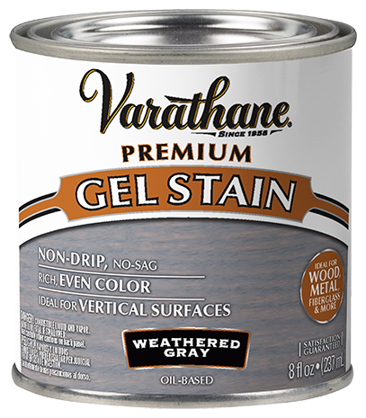 "Морилка/тонирующий гель универсальный для внутренних и наружных работ Varathane Premium Gel Stain 0,946л Выветренный серый"