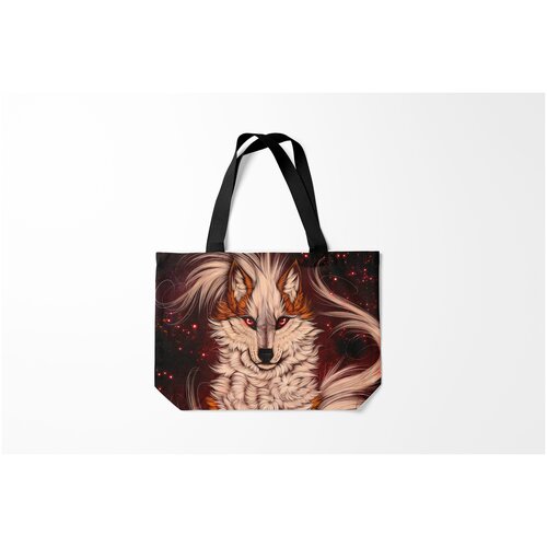 фото Сумка-шоппер / 46х35 см / звери / волки красивая волчица burnettie