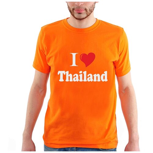 фото Футболка i love thailand. цвет: оранжевый. размер: xxl drabs