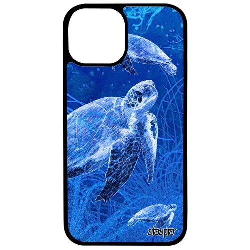 фото Противоударный чехол на // iphone 13 mini // "черепаха" большая морская, utaupia, цветной