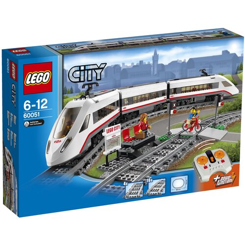 конструктор поезд скоростной 40015 от lepin совместим с lego 60051 Конструктор LEGO City 60051 Скоростной пассажирский поезд, 610 дет.