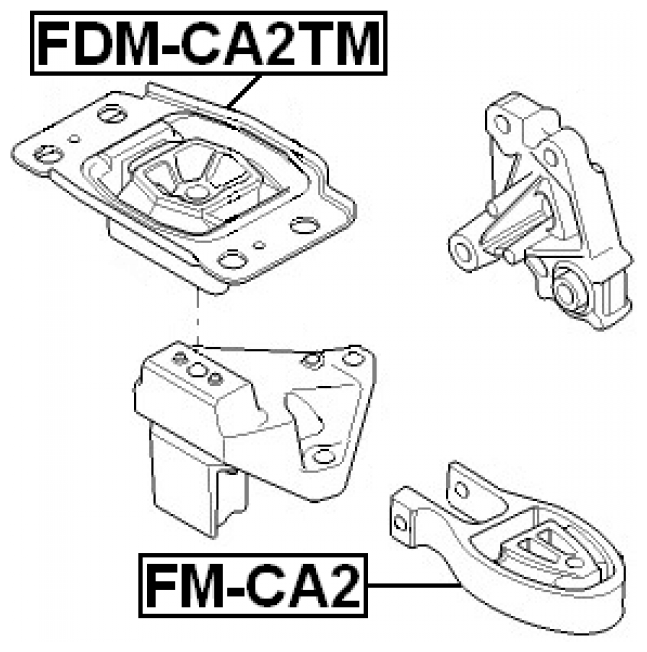 Подушка коробки скоростей Febest FDM-CA2TM