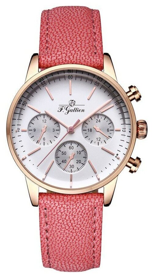 Наручные часы F.Gattien Fashion 41121, розовый, белый