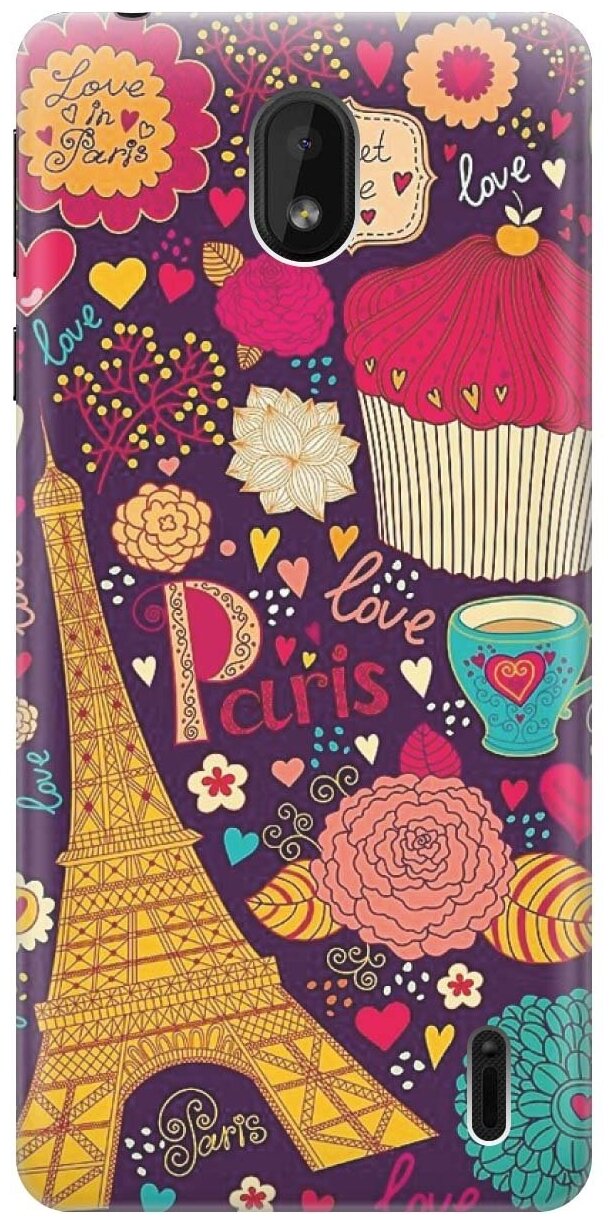 RE: PAЧехол - накладка ArtColor для Nokia 1 Plus с принтом "Love in Paris"