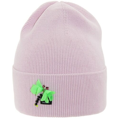 фото Шапка для девочки суфле, цвет сиренево-розовый, весна-осень, размер 50-54 mialt