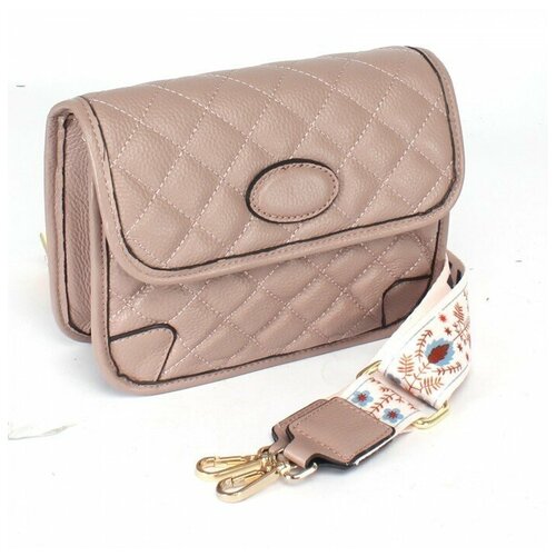 фото Сумка женская натуральная кожа opi-3099, 1отд, плечевой ремень, розовый 238991 аделия