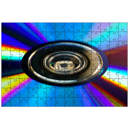 фото Магнитный пазл 27x18см."компакт диск, макрос, диск" на холодильник lotsprints
