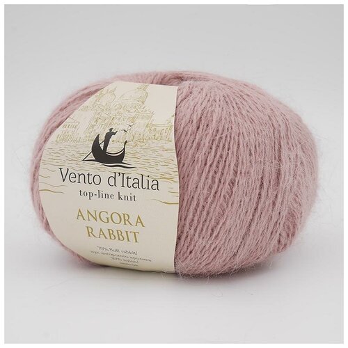 Пряжа Vento d'Italia Angora Rabbit (Ангора Кролик) 14 розово-бежевый 70% пух ангорского кролика, 30% нейлон 50г 350м 5шт