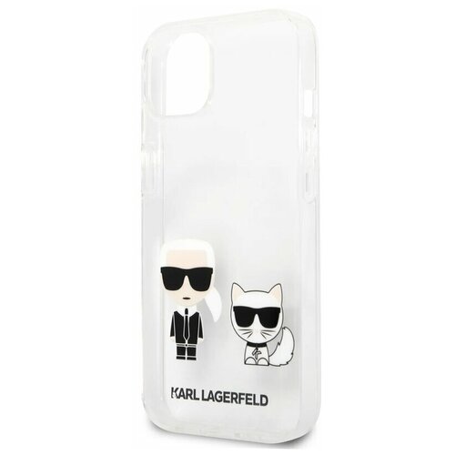 фото Lagerfeld для iphone 13 чехол pc/tpu karl & choupette hard transparent karl lagerfeld
