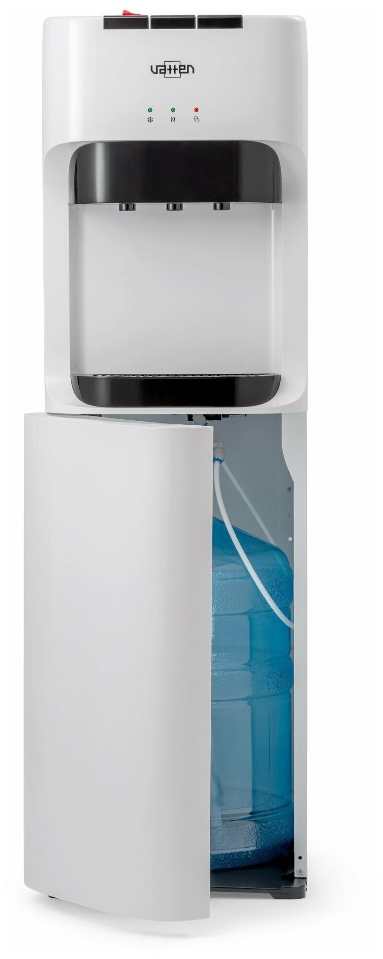 Кулер для воды VATTEN L45WE напольный, электронный, нижняя загрузка, белый - фотография № 1