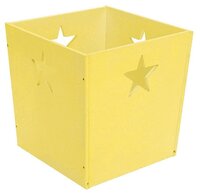 Деревянный ящик для игрушек жёлтый со звёздочкой
