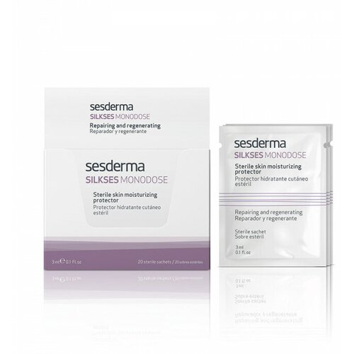 SesDerma Silkses Monodose Sterile Skin Moisturizing Protector Увлажняющий крем-протектор в индивидуальных упаковках для лица, 3 мл, 20 шт.