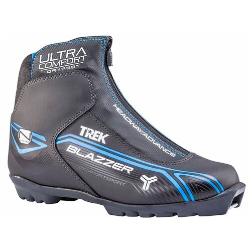 фото Ботинки лыжные nnn trek blazzer comfort 3 черные/логотип синий ru38 eu39 cm24,5