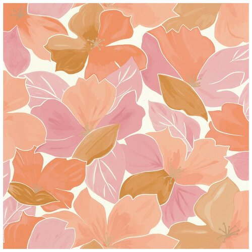 Обои Caselio Flower Power 101884032 Винил на флизелине 0531005 Розовый Цветы 5100₽