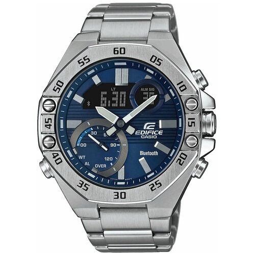 наручные часы casio edifice ecb 30d 2aef серебряный синий Наручные часы CASIO Edifice, синий