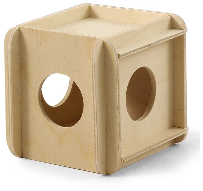 Gamma игрушка-кубик для мелких животных деревянный, 115х100х100 мм