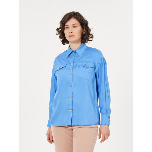 Блуза PennyBlack, размер 44, голубой