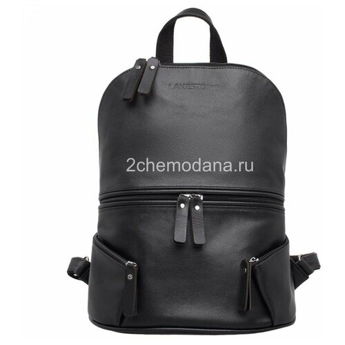 фото Женский кожаный рюкзак lakestone 91235/bl черный