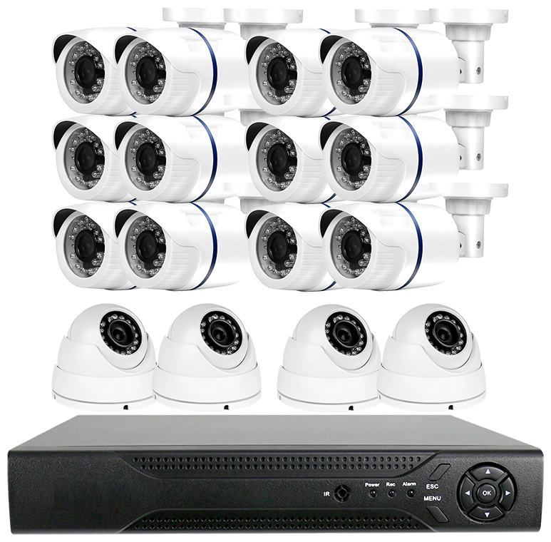 Комплект видеонаблюдения AHD Ps-Link KIT-B2412HD 16 камер 2Мп уличные и внутренние