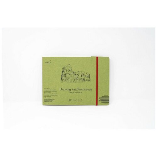 Скетчбук SM-LT Acrylic #authenticbook 24,5x18,6 см 8л 290 г/м2 белый, сшивка 5EB-8ST/OA