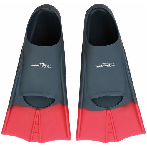 Ласты для плавания детские Training fins Light Swim LSF11 (CH) Серый/Красный, р. 33-35