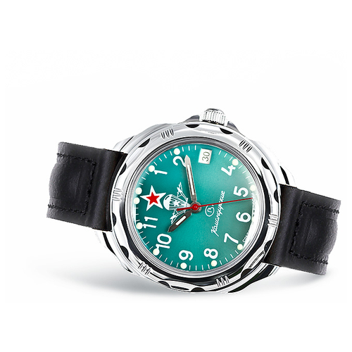 Наручные часы Восток Командирские, черный, зеленый наручные часы восток командирские 211307 серебряный зеленый