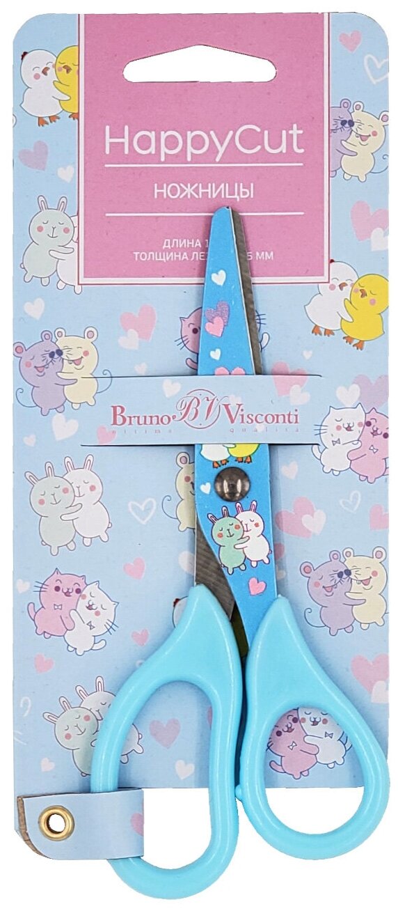 Ножницы детские Happy cut, 137 мм, в ассортименте Bruno Visconti - фото №7