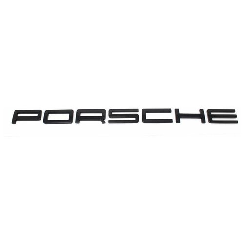 Эмблема Шильдик Porsche Порше на багажник цвет черный матовый