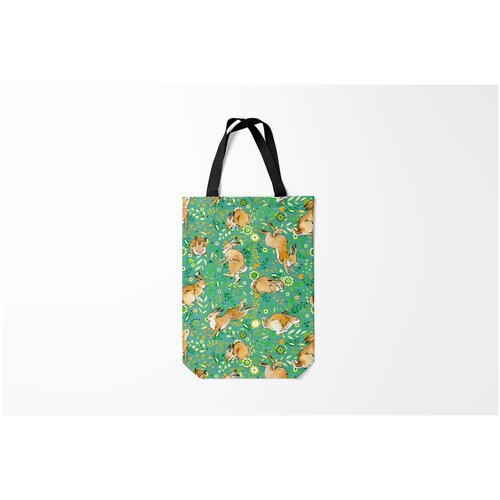 фото Сумка-шоппер / 31х42 см / звери / зайчики милые зайчата burnettie