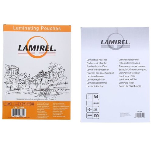 Пленка для ламинирования 100шт Lamirel А4, 100мкм пленка fellowes la 78660 для ламинирования lamirel а4 125мкм 100шт