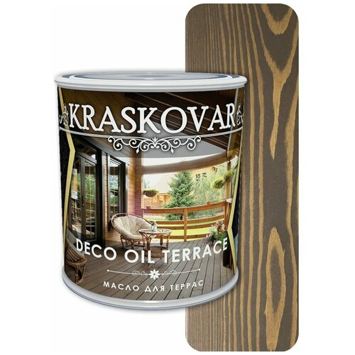 Масло Kraskovar Deco Oil Terrace, палисандр, 0.75 л масло для террас kraskovar deco oil terrace белый 2 2л