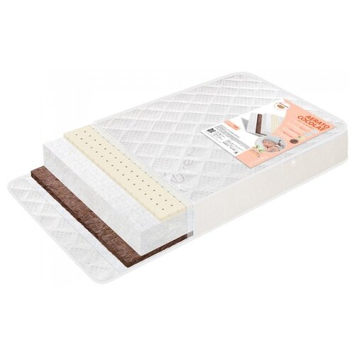 фото Матрас детский boom baby aerato cocolat, 60x120 см, двухзонный