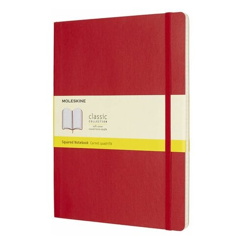 Блокнот Moleskine Classic Soft (в линейку) ХLarge, красный