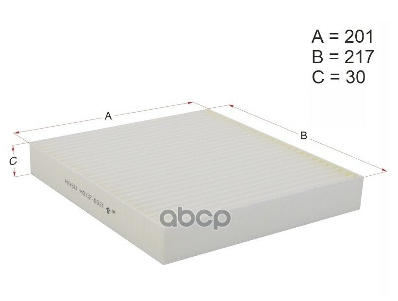 Фильтр Салона Mitsubishi Lancer 08-/Outlander 06-12/Peugeot 4007 08-/Citroen C-Crosser 07- HOSU арт. HSCF0031