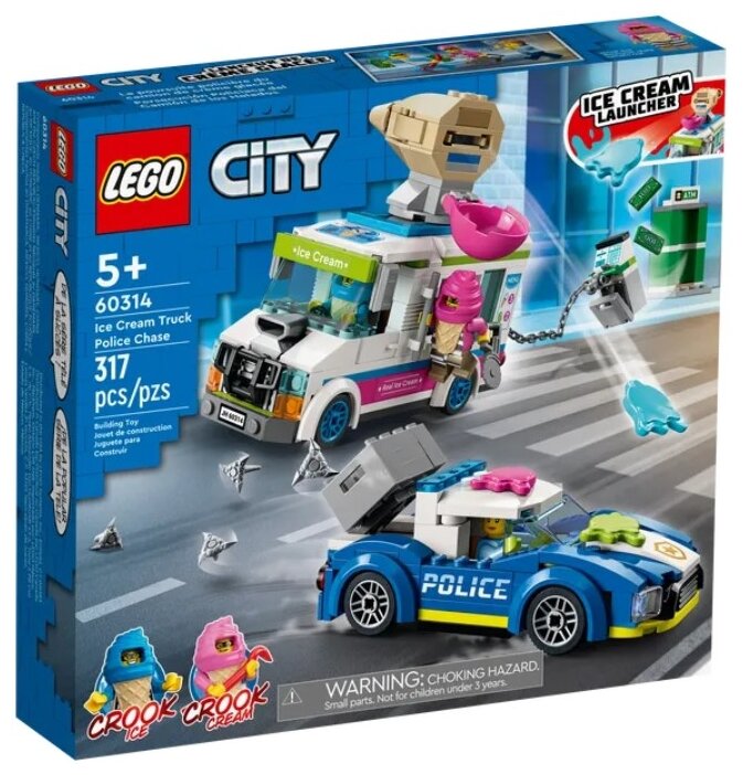 Конструктор Lego City Погоня полиции за грузовиком с мороженым, - фото №11