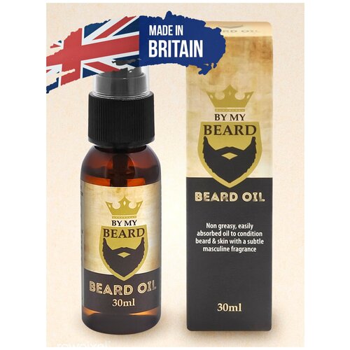 ByMyBeard / Масло для бороды и усов. Питает, увлажняет, стимулирует рост и обогащает витаминами, 30 мл.