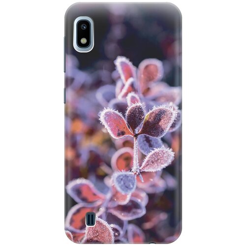 фото Силиконовый чехол на samsung galaxy a10 / самсунг а10 с принтом "иней на листочках gosso