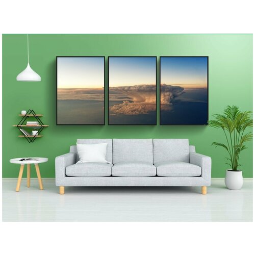 фото Набор модулных постеров для интерьера "грозовая туча, буря, небеса" 60x90 см. в тубусе, без рамки lotsprints