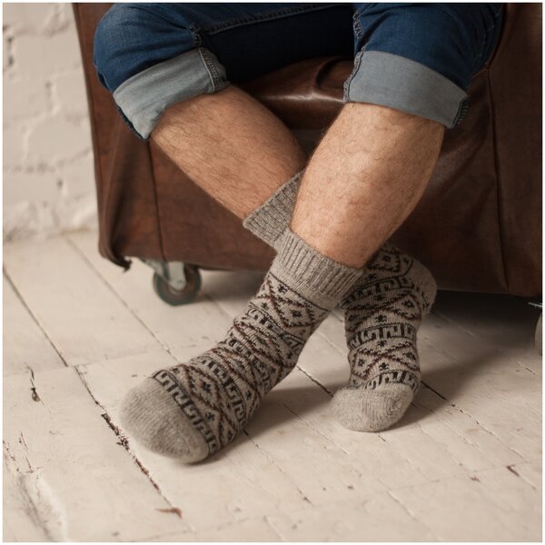 Носки Бабушкины носки, размер 44-46, серый