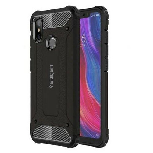 фото Противоударная накладка armor case для xiaomi redmi 6pro/a2 lite черный opt-mobile