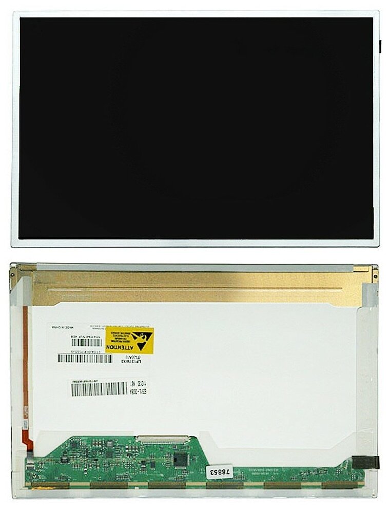 Матрица для ноутбука 12.1" 1280x800 WXGA, 40 pin LVDS, Normal, LED, TN, без крепления, глянцевая. PN: LTN121AT06