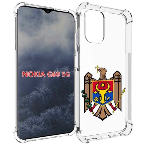 Чехол MyPads герб-молдовы для Nokia G60 5G задняя-панель-накладка-бампер