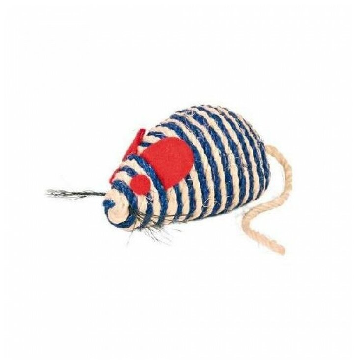 Trixie Дразнилка мышь веревочная дразнилка для кошек хлопок цветной 10 см (2 шт)