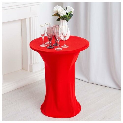 Чехол на стол, цв. красный, 60x120 см, 100% эластан./В упаковке шт: 1